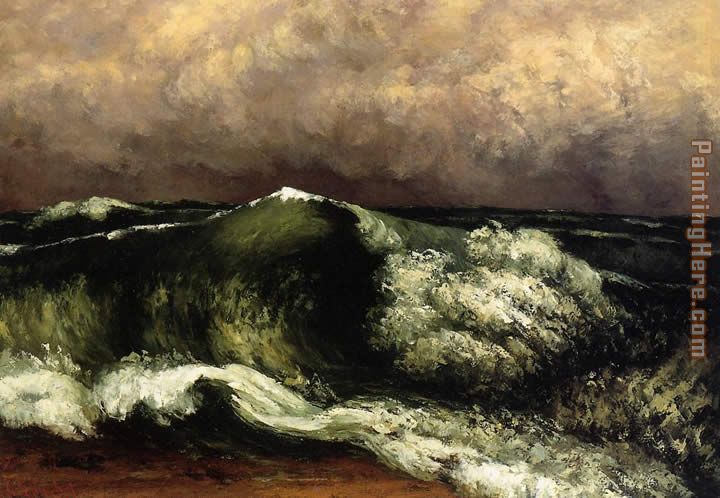 The Wave 4 painting - Gustave Courbet The Wave 4 art painting